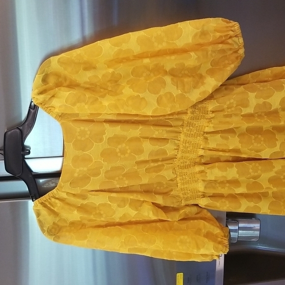 💕TRINA TURK💕 Dawning Dress ~ Walk This Lei Embroidery ~ Saffron NWOT - Picture 4 of 8